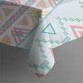 thumbnail image 2 of Pastel Geometric Pattern Rectangle Tablecloth 60"x120",Waterproof Polyester Rectangle Table Cloth, Wipeable Spillproof Polyester Tablecloth for Dining, Camping, Indoor and Outdoor, 2 of 6