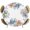 white, variant on Elastic Fitted Round Tablecloth, Blue Coastal Waterproof Stretch Table Cover for 55"-60" Tables, Starfish Eucalyptus Leaves Ocean Conch Shells Washable Outdoor Tablecloths for Patio, Picnic, Camping