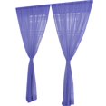 thumbnail image 1 of Naiovety Cortina Panel de cortina de ventana de puerta de tul de color puro Kits de decoración para fiestas violeta 100*270cm, 1 of 6