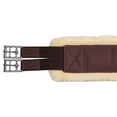 thumbnail image 3 of Dura-Tech Fleece English Girth for Horses | Soft Plush Fleece Underside | Elastic Ends for Comfort | Stainless Steel Roller Buckles | Ideal for Daily Riding & Training | Color Brown | Size 54, 3 of 5