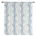 thumbnail image 2 of Navy Blue Grey Branch Semi Sheer Curtains Drapes for Living Room, Bedroom, French Doors Window 54 Inches Long, Spring Summer Pastoral Botanical Rod Pocket Chiffon Curtain Drapery Voile Drape Panel, 2 of 6