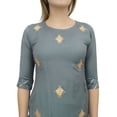 thumbnail image 3 of Bimba Women's Designer Gray Tunic Embroidered Kurta Kurti Ethnic Clothing-20, 3 of 5