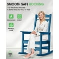 thumbnail image 5 of SUUNYN Set of 4 Outdoor Rocking Chairs, Oversized HDPE Porch Rockers for Patio Deck, All-Weather, 380lbs Load, Navy, 5 of 8