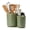 Wild Sage Earth, variant on Jiemei Home Kitchen Utensil Holder Large 7.5"+6.2" Petal Ceramic Crock For Countertop With Cork Mat Morden Organizer Spatula Decor Set Of 2- Green