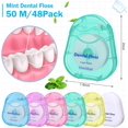 thumbnail image 4 of 48 Pack Dental Floss Large Capacity 50 Meters Each Pack Peppermint Travel Dental Floss Oral Care Teeth Protection (Multicolor), 4 of 4
