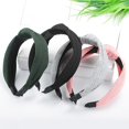 thumbnail image 5 of 1 Uds. Diadema con aro para el pelo con nudo cruzado a rayas de Color sólido a la moda, sombreros de niña para mujer, 5 of 5