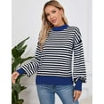 thumbnail image 3 of Cogild Women Sweaters with Multi Color Long Sleeves Striped Pullover Long Sleeves Sweaters for Womens, 3 of 6