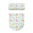 thumbnail image 5 of HELLHERO Toilet Lid Cover and Toilet Tank Lid Cover 2 Piece Set 17"x21" Keep Dust Stain Holiday Dressing Colorful Dinosaur Playland, 5 of 8