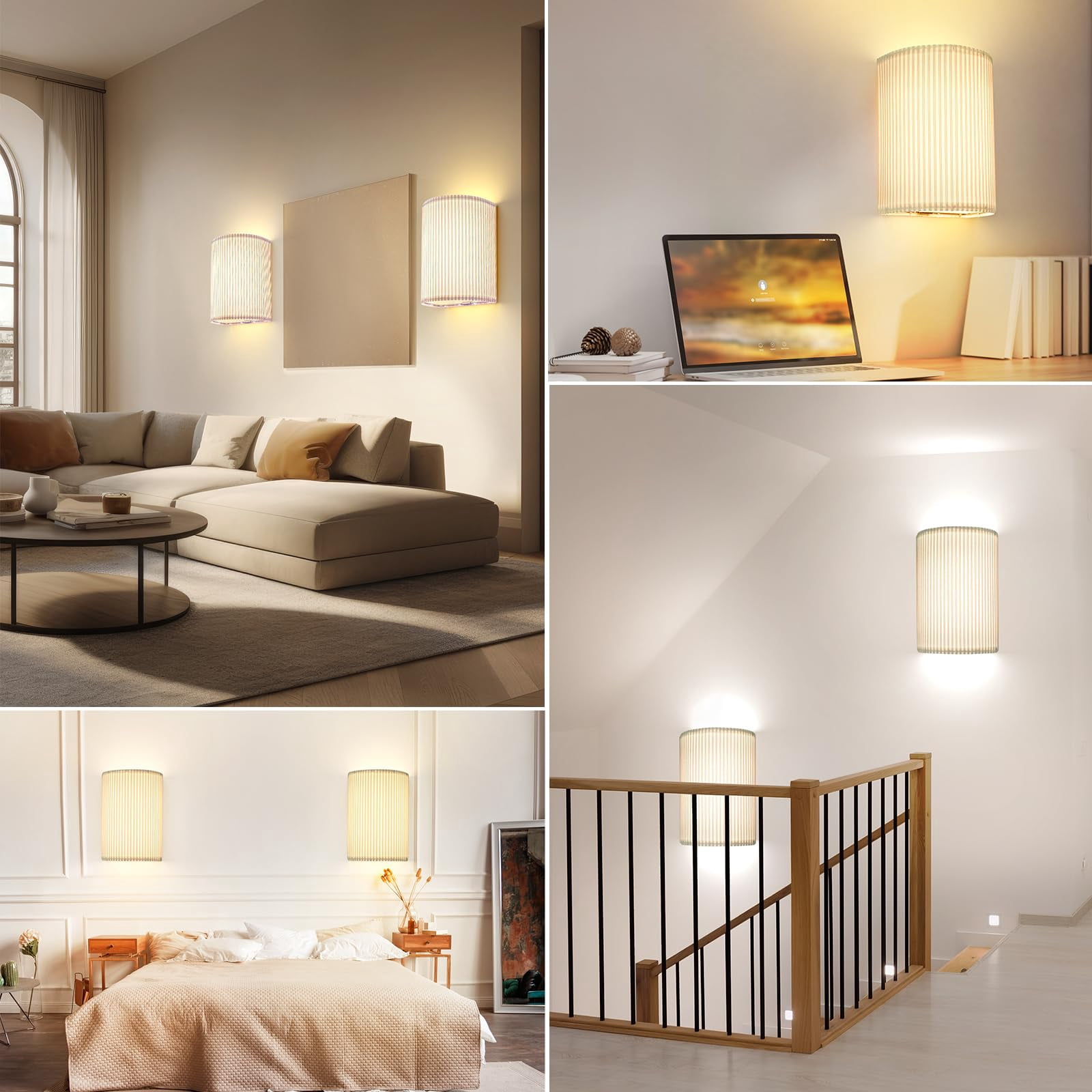 Battery-Operated Wall Sconce Set of 2, Rechargeable RGB Lamp with Remote Control, Dimmable & Timer for bedroom, living room, and hallway