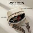 thumbnail image 5 of Bum Bags for Women Crossbody Bag, Trendy Crescent Shoulder Bags Spacious Fanny Packs Sling Bag Half Moon Purse, with Adjustable Strap, Beige, 5 of 7
