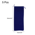 thumbnail image 2 of Unique Bargains 25x10cm Microfiber Pouch, 5Pcs Soft Storage Drawstring Gift Bag, Dark Blue, 2 of 5