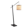thumbnail image 2 of Lumisource Arturo Contemporary Floor Lamp in Black Wood and Black Steel with Rattan Shade, 2 of 7
