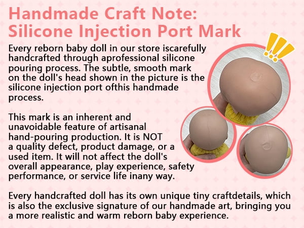 iCrade Handmade Lovely 12" Realistic Reborn Baby Dolls Girl Elastic Solid Silicone Cuddly Asleep Newborn Babies Full Body Flexible Soft Lifelike Dolls for Kids & Collectors