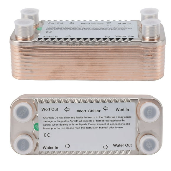 Stainless Steel Plate Heat Exchanger,20 Plates Homebrew Wort NP Heat Exchanger Stainless Steel Heat Exchanger Dependable Performance