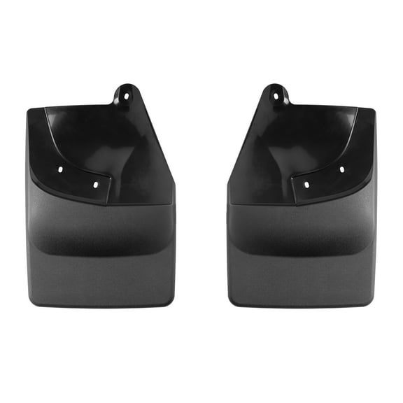 WeatherTech Custom No Drill Splash Guard MudFlaps compatible with 2022-2026 Chevrolet Silverado 1500, Rear Pair - Black