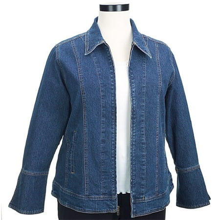 Women's Plus-Size Stretch Denim Jacket
