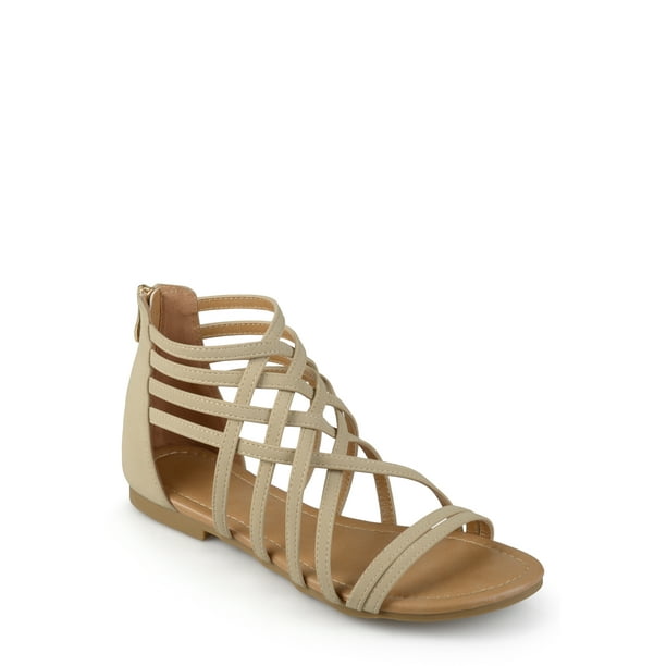 tan strappy gladiator sandals