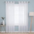 thumbnail image 2 of Set Of 2 White Voile Curtains With Eyelets Children Curtain Voile Window 140x180cm Banmo, 2 of 2