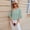 Bean Green, variant on 2026 New Fashion Color Round Neck Five-Quarter Sleeve Loose Chiffon Blouse for Women