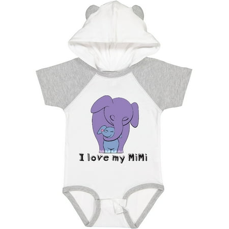 

Inktastic I Love My MiMi Elephant Purple Blue Gift Baby Boy Bodysuit