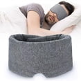 thumbnail image 1 of RV Máscara para dormir Blackout Máscara para dormir Algodón Hecho a mano Cubierta de ojo ajustable para hombres Mujeres para viajes, siesta, Yoga Talla única, Gris Rojo Verde, 1 of 5