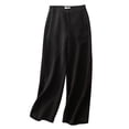 thumbnail image 1 of VEKDONE Womens Linen Long Pants Black XXL, 1 of 7