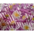 thumbnail image 4 of oneOone Silk Tabby Purple Fabric Stripe|Triangle & Daisy Floral Sewing Craft Projects Fabric Prints By Yard 42 Inch Wide, 4 of 4