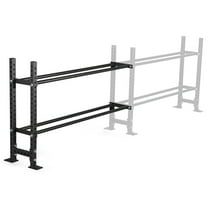 Titan Fitness 2-Tier Add-On Elite Series Mass Storage System, 45.5" x 73" Bumper Plate Storage