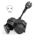 thumbnail image 3 of Double Plug for Socket, Extension Cable with 2 Schuko Sockets, Multiple Socket Outdoor, 16 A / 250 V,EU Plug, 3 of 5