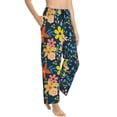 thumbnail image 2 of Fotbe Blue Floral Women's Pajama Pants,Sleepwear Pants,Pj Bottoms Drawstring And Pockets-X-Large, 2 of 9