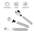 thumbnail image 3 of Honeii Snake Print Children's Knife, Fork And Spoon Set,Reusable Utensils Set with Case,Travel Cutlery Set,for Kids Adults Camping, 3 of 8