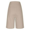 thumbnail image 4 of Women's High Waisted Yoga Shorts with Pockets 2026 Summer Casual Knee Length Comfy Breathable Workout Running Athletic Beach Shorts, 4 of 6