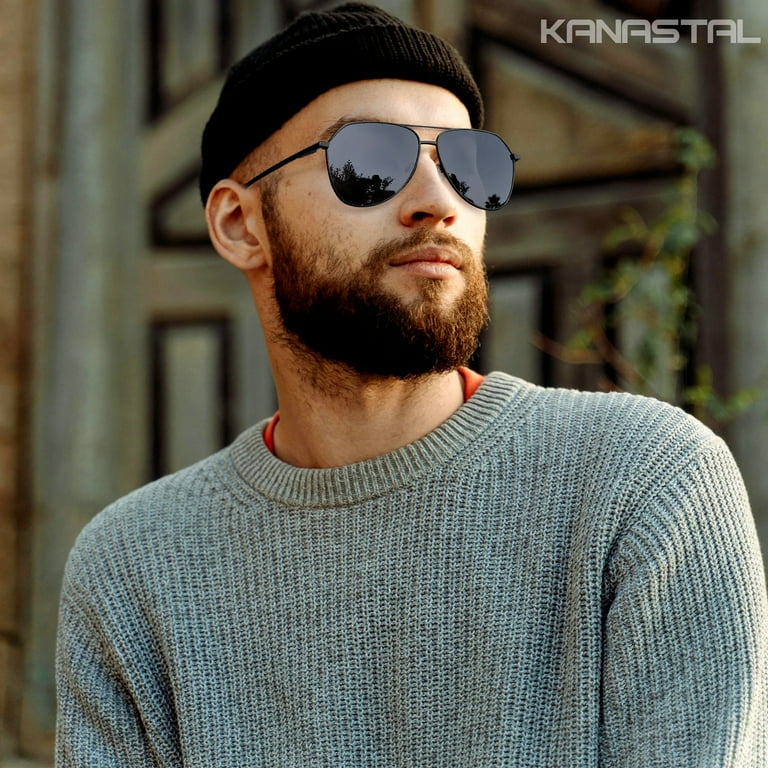 KANASTAL Polarized Aviator Sunglasses, UV400 Protection  display picture 1