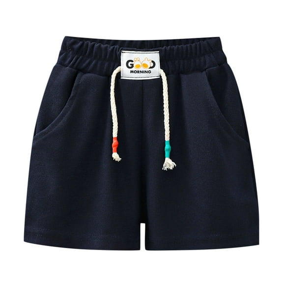 TAIAOJING Children Shorts Boys Girls Drawstring Casual Summer Shorts Clothes Kids Elastic Pants 2-3 Years