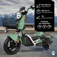 thumbnail image 3 of Bicicleta Electrica Moto Bici Scooter 3 Vel 55km/h 800w 60v Verde Bizmo, 3 of 9