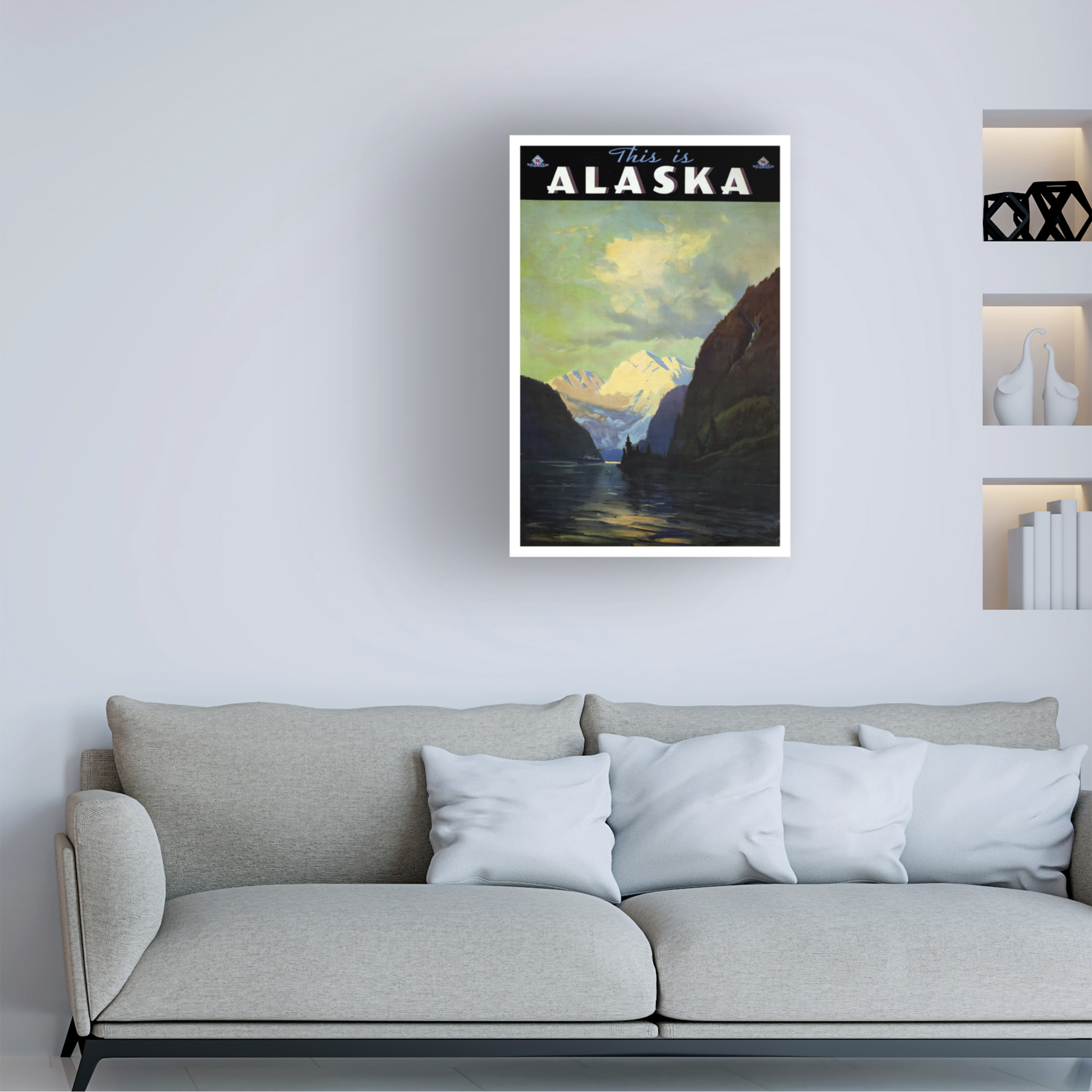 Trademark Fine Art "Trav Alaska" Canvas Art by Vintage Apple Collection