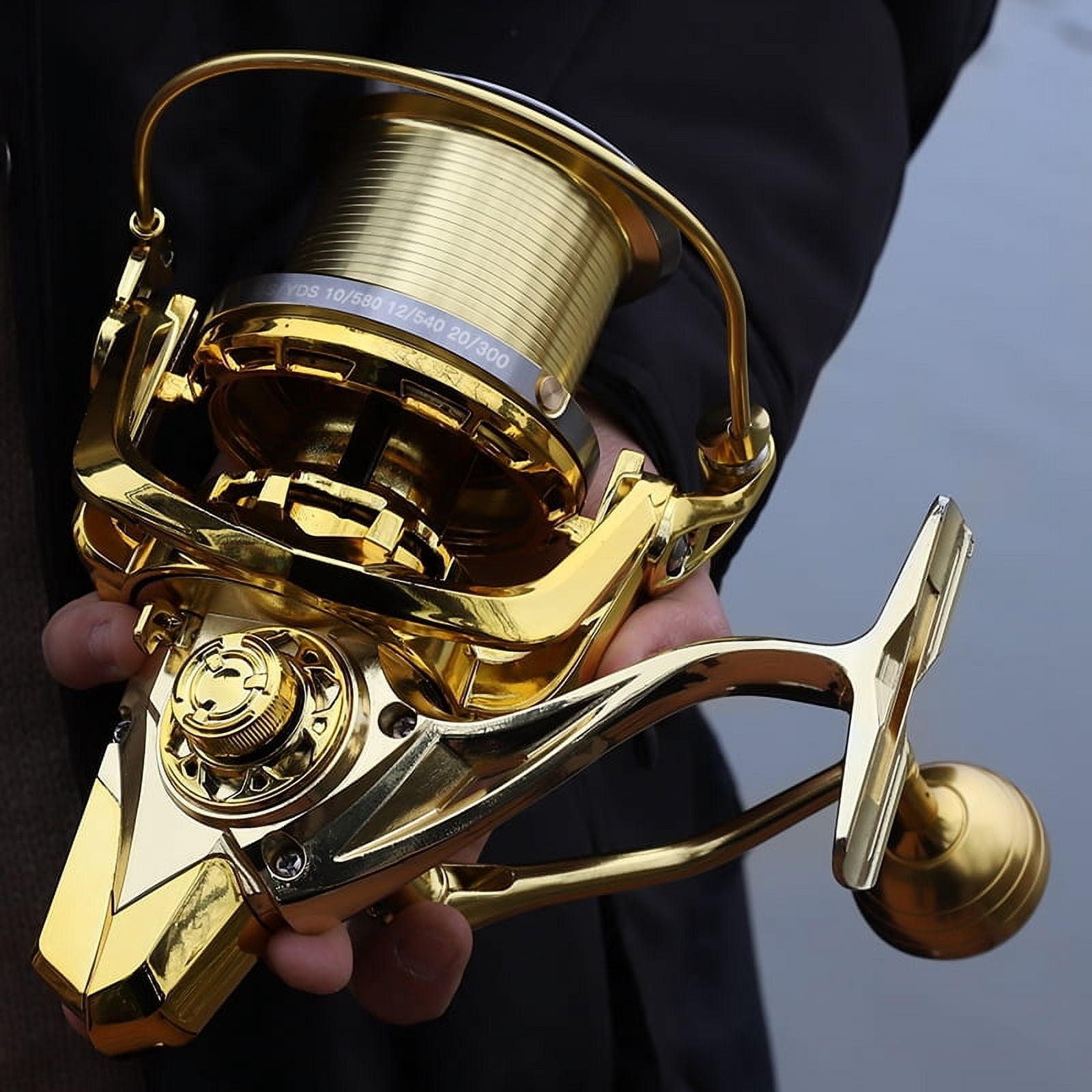 BILLINGS New Big Fishing Reel 20KG Max Drag Spinning Reel Powerful Saltwater Freshwater Reels with Metal Spool&Rocker