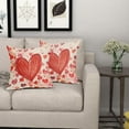 thumbnail image 6 of Valentines Day Pillow Covers 18X18 Inch Valentine Pink Red Hearts Decorative Pillow Cases Wedding Mother''s Day Anniversary Cotton Linen Throw Pillows Set of 2 Home Decor for Sofa Couch Bedroom, 6 of 6
