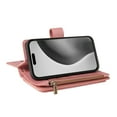 thumbnail image 4 of TECH CIRCLE Wallet Case For iPhone 16 Pro,PU Leather Zipper Handbag Purse Cover Kickstand Flip Folio Women Protective Case with Card Slots Holder Wrist Strap for Apple iPhone 16 Pro,Pink, 4 of 8