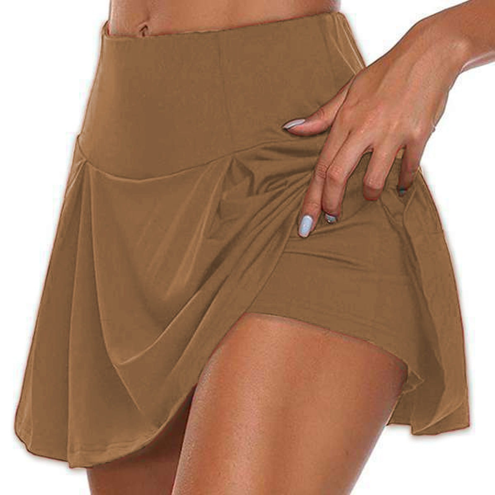Women's OALKA Skort Skirt W/ Built In Spandex Shorts Size L Tennis