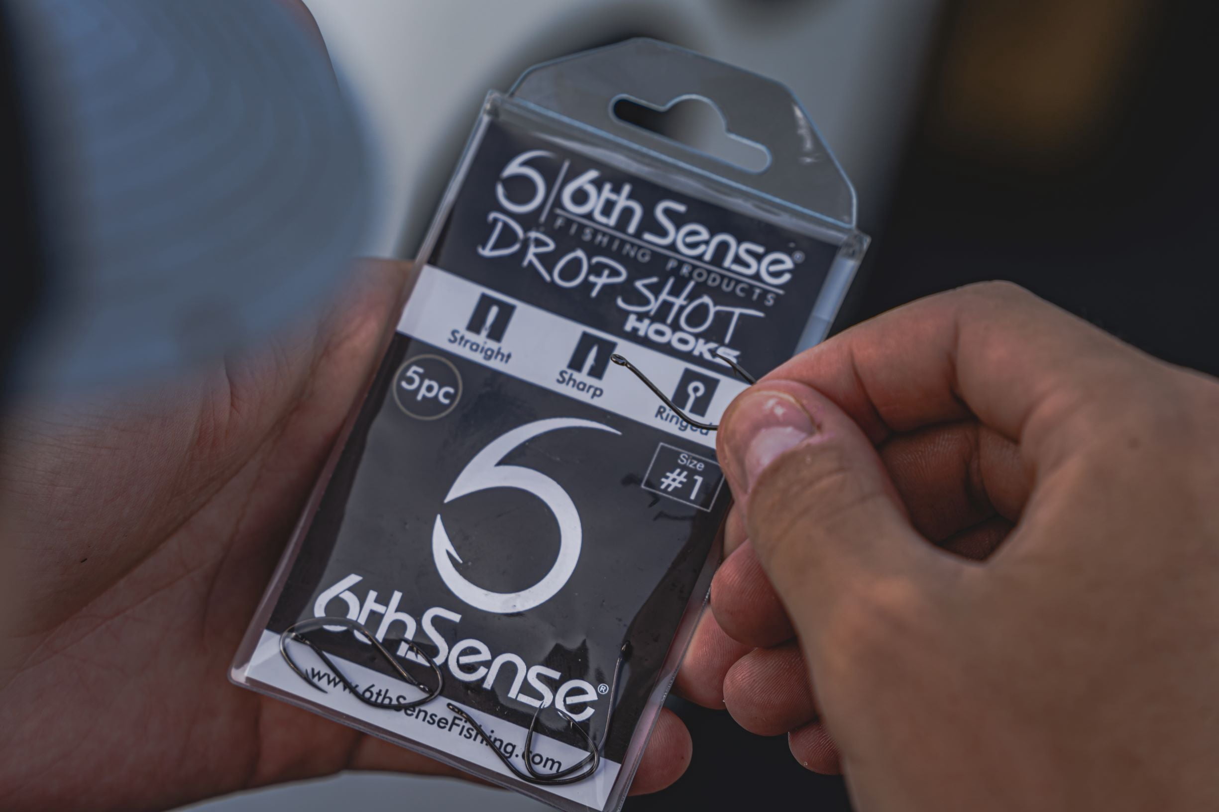 (2 pack) 6th Sense Fishing Drop Shot Hooks - #1 (5 Pk) Fishing Hooks