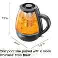 thumbnail image 5 of Chefman 1L Electric Glass Kettle w/ Tea Infuser, LED Indicator Light, Automatic Shutoff - Black, 5 of 8