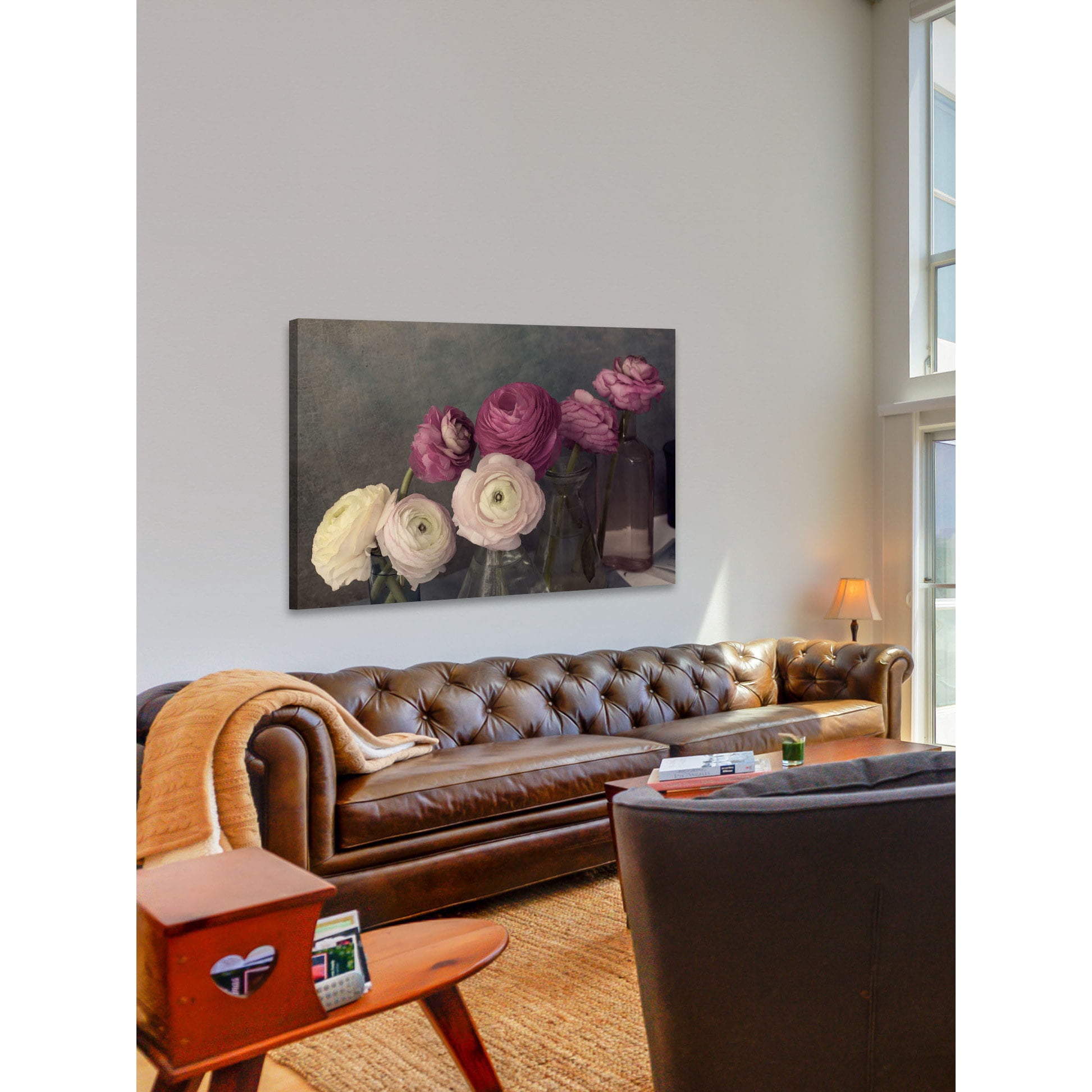 "Baroque Ranunculus" Painting Print on Wrapped Canvas