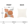 thumbnail image 4 of Orange Pillow Covers 18x18 Inch 2 Pcs,Fall Colored Geometric Dahlia Decorative Throw Pillows,Summer Rust Gray Flower Outdoor Decor Pillowcase Linen Square Cushion Cover Gift for Porch Patio Couch, 4 of 6