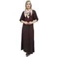 thumbnail image 6 of Bimba Women's Brown Long Maxi Dress With Tassel Scarf Designer Boho Dresses-20, 6 of 9