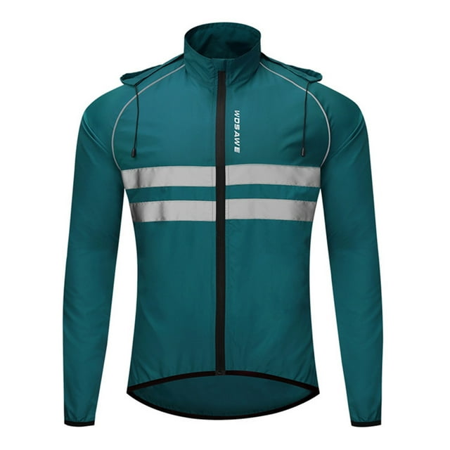 Dsscvnef Veste de Cyclisme Pliable à Capuche Manteau de Course Léger Coupe-Vent 100 Jours Plus Proche de l'Été