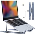 thumbnail image 2 of 8-in-1 USB C Laptop Docking Station Stand, Laptop Tablet Stand Adjustable, SD/TF Card Slots Fast Charging, Multiport Adapter Computer Cooling Stand, Cooling Riser Office Workstation Hub, 2 of 8