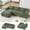 Left Facing Chaise-Green, variant on Modular Sectional Sofa Couches L-Shape Couch 3 Seat Modular Sofa Memory Foam Sectional Couches for Living Room, Cloud Couch with Oversized Chaise (Black Stripe, 94.5" Right Facing Chaise)