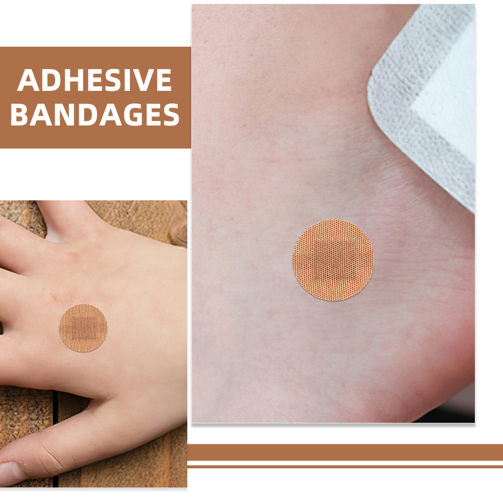 Fabric Bandages 100pcs Breathable Fabric Round Bandages for Face Nose Waterproof Spot Patches for Fingers Joint