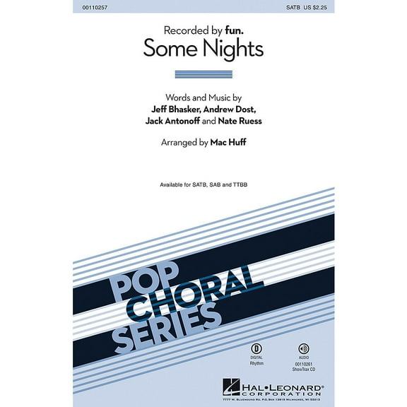 Hal Leonard Some Nights Showtrax Cd Showtrax Cd